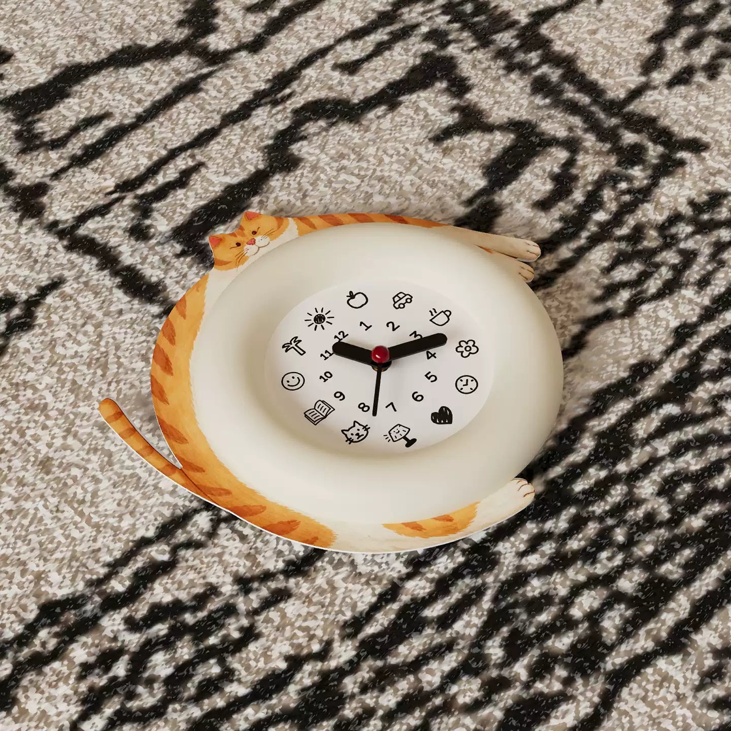 Cute Cat Hug Wall Clock