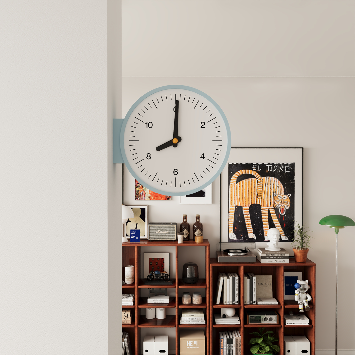 Minimalism Double-Sided Clock