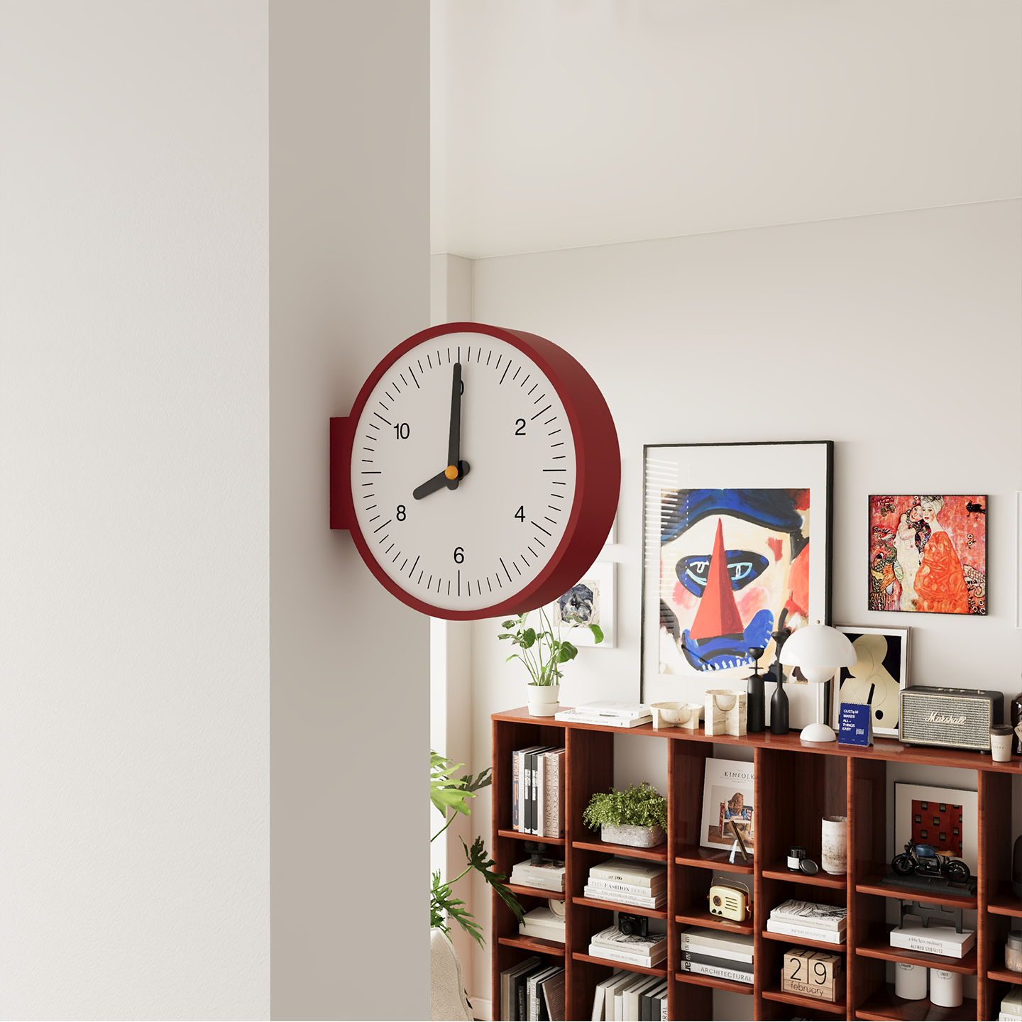 Minimalism Double-Sided Clock