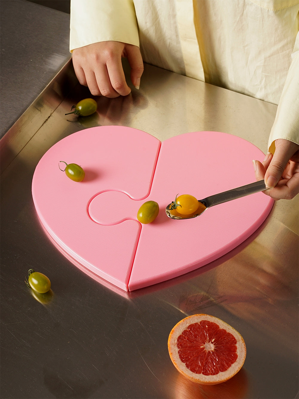 Heart-Shaped Puzzle Cutting Board