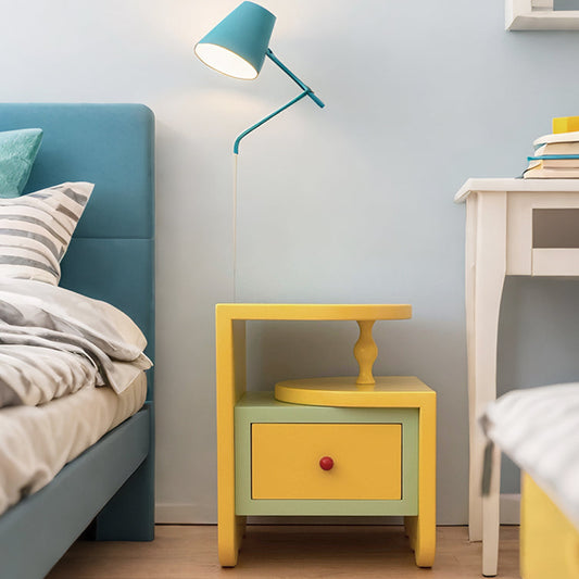 Pop Color Wood Nightstand