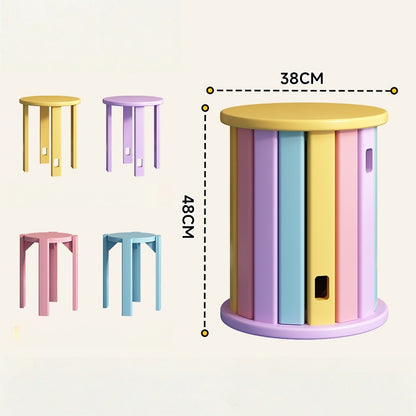 4-in-1 Stackable Stools Side Table
