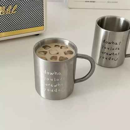 Stainless Steel Letters Mug