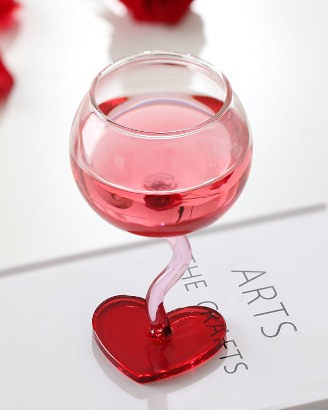 Heart Wine Glass Set