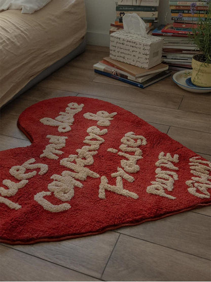 Heart-Shaped Letter Rug