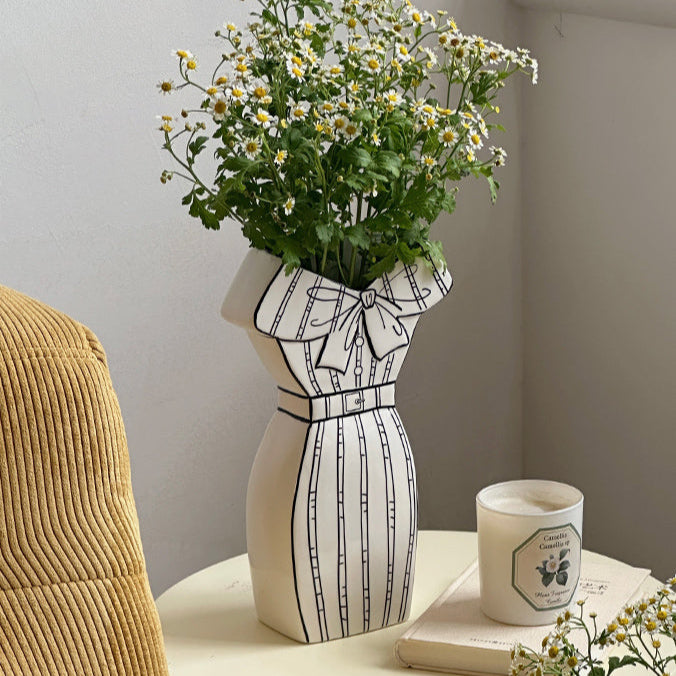 Dress-Inspired Ceramic Vase