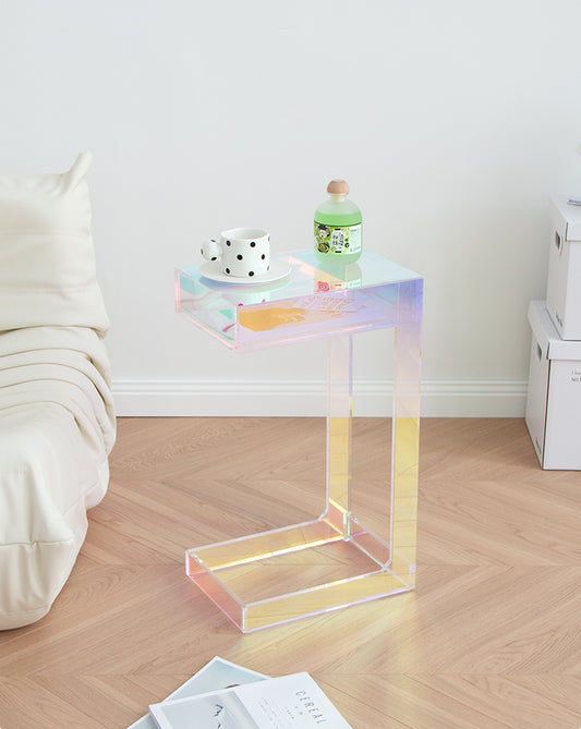 Acrylic Side Table with Drawer