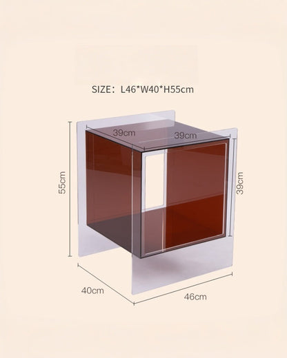 Rolling Acrylic Side Table