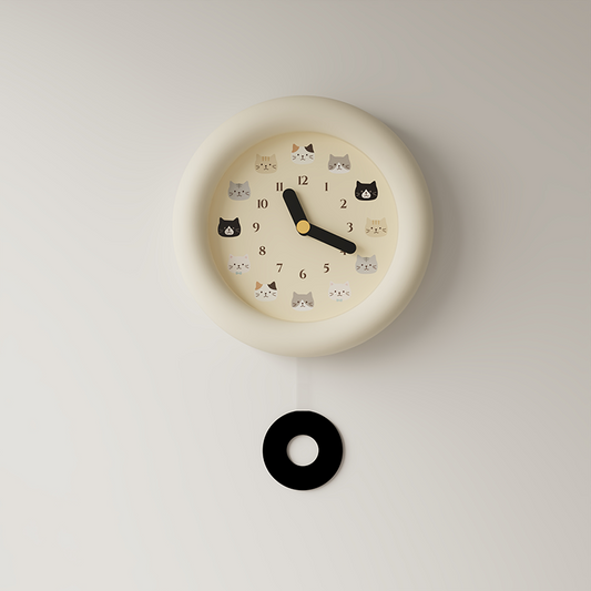 Cute Cat Wall Clock