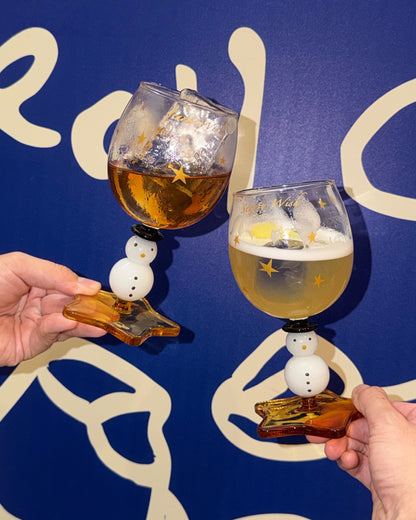 Snowman Wine Glass