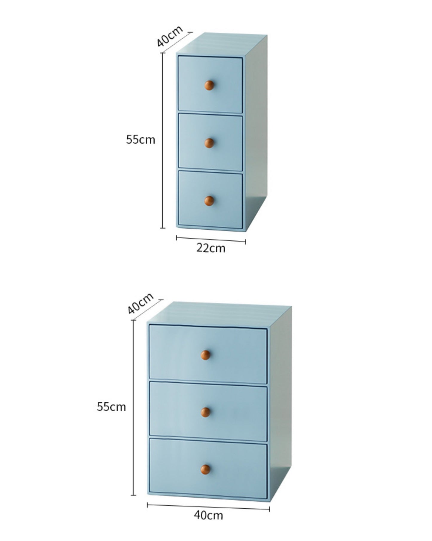 Slim Color Block Storage Cabinet