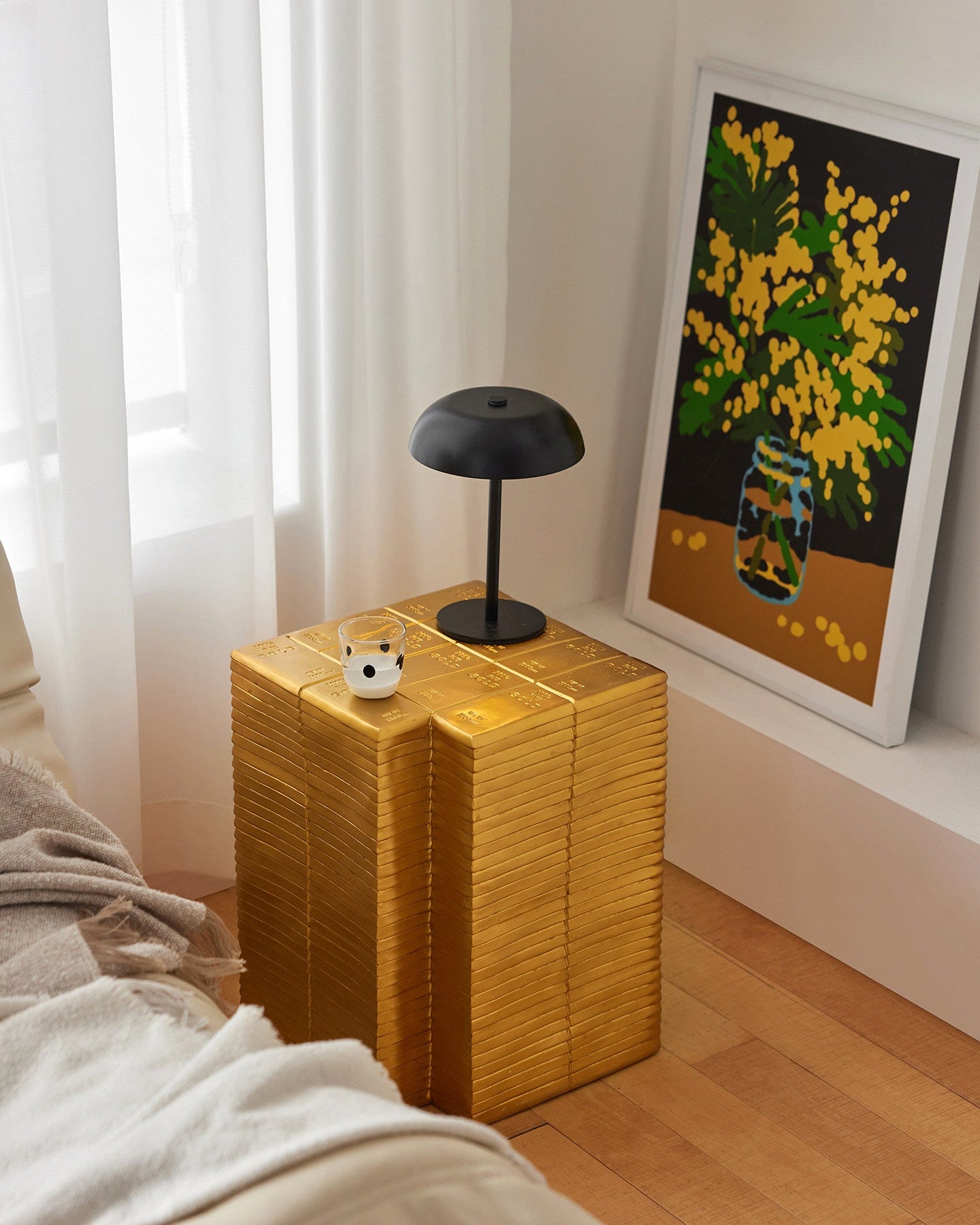Golden Ingot Side Table