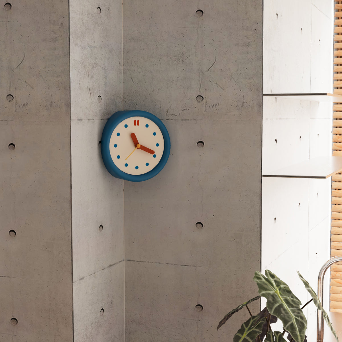 Number Corner Clock Blue Corner Time Clock