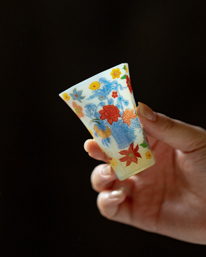 Begonia Glass Tea Cup