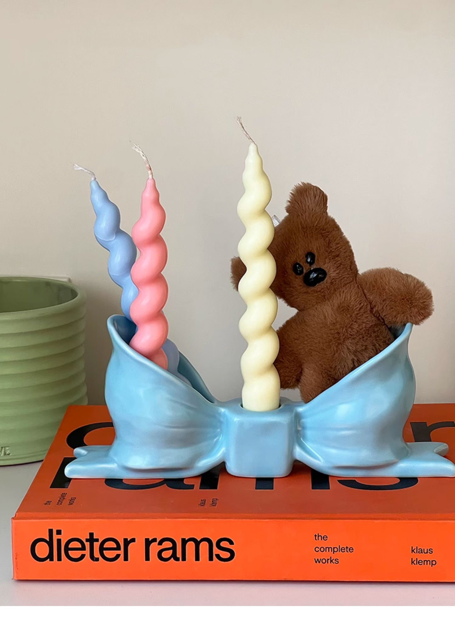 Cute Girl Bow Tie Candle Holder