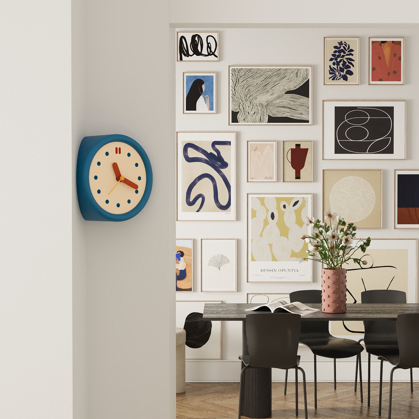 Blue Corner Time Clock