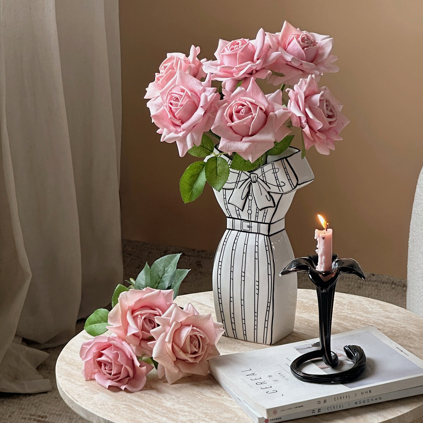 Dress-Inspired Ceramic Vase