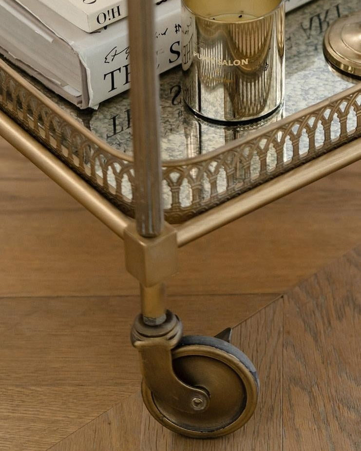 Retro French Rolling Bar Cart