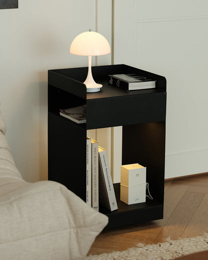 Rolling Metal Side Table