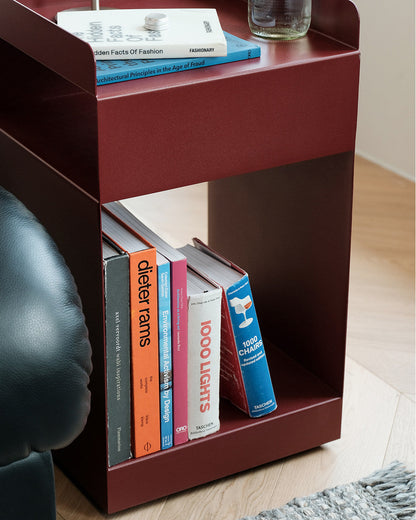 Rolling Metal Side Table