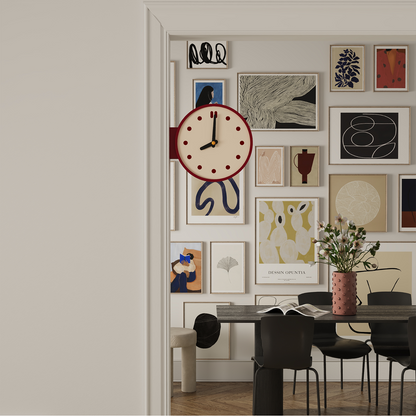 Corner View Double-Sided Clock