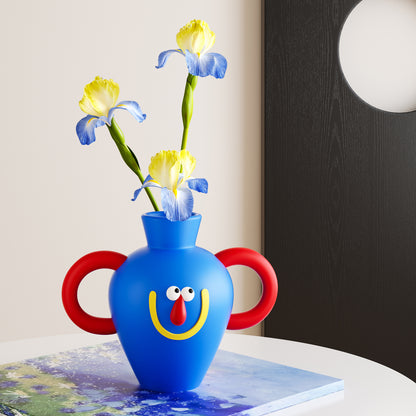 Smile Face Resin Vase