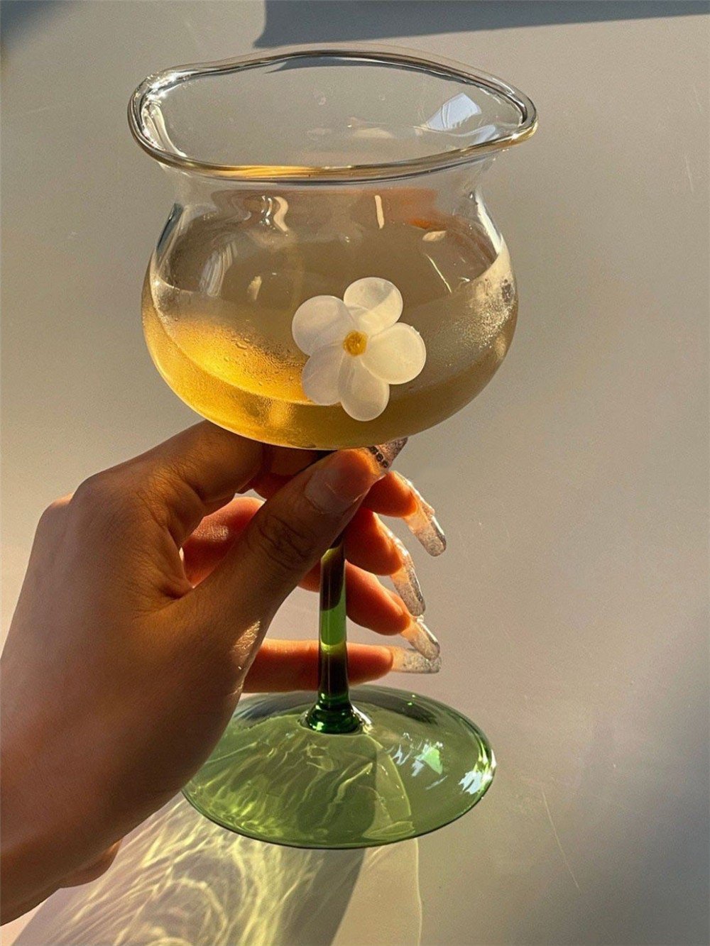 3D Flower Wine Glass - HomeinFun