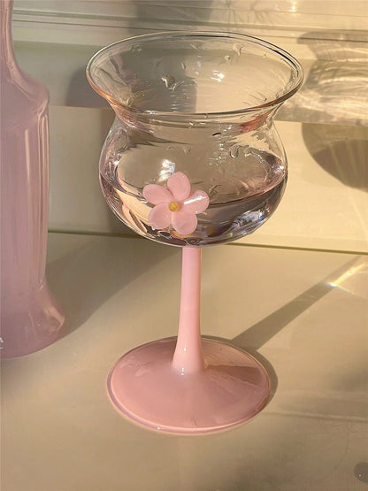 3D Flower Wine Glass - HomeinFun