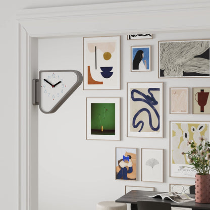 Silver Triangle Double-Sided Clock