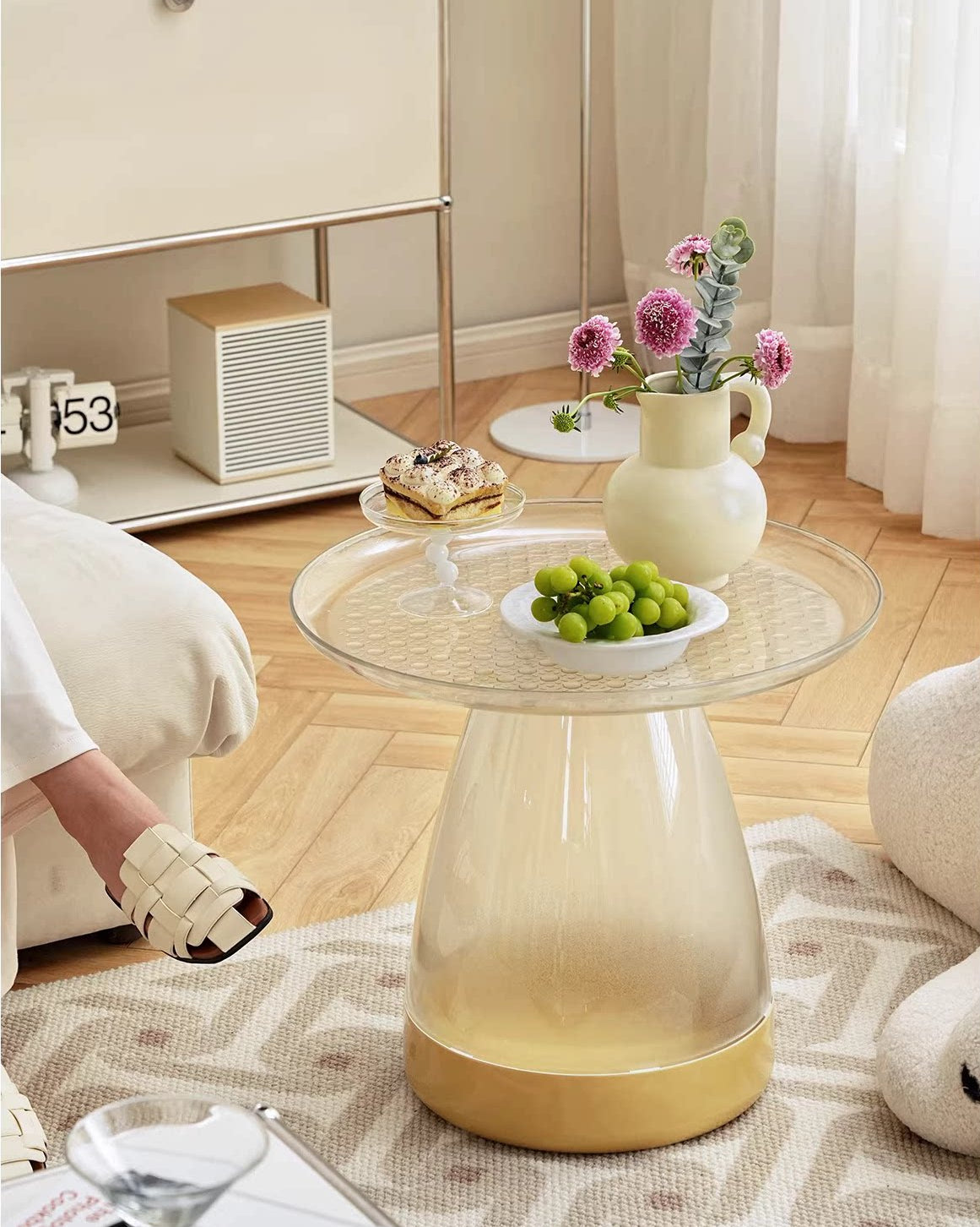 Round Plastic Side Table Coffee Table