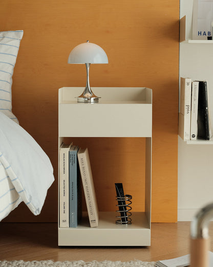 Rolling Metal Side Table