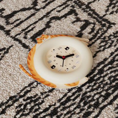 Cute Cat Hug Wall Clock