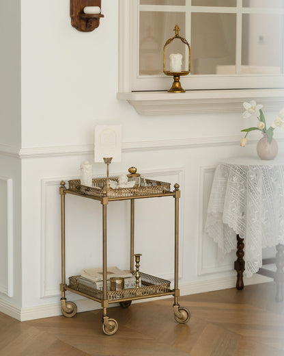 Retro French Rolling Bar Cart