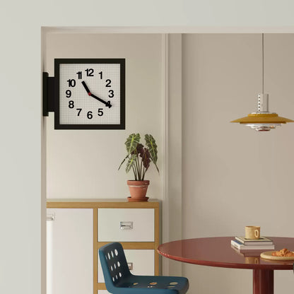 Square View Double-Sided Clock