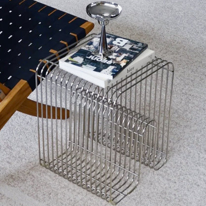 Minimalist Metal Magazine Rack