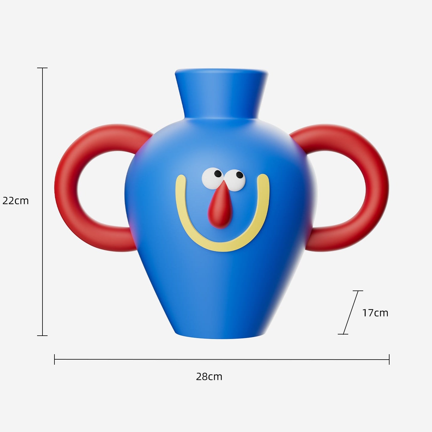 Smile Face Resin Vase