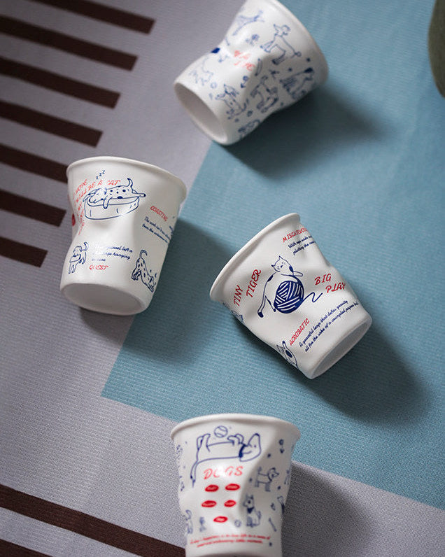 4pcs Aesthetic Coffee Cups