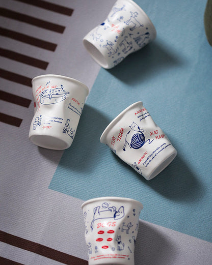4pcs Aesthetic Coffee Cups