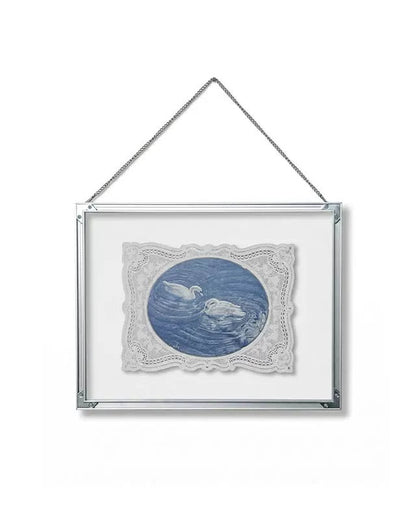 Vintage Lace Glass Wall Art