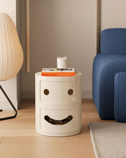 Smile Face Side Table Storage Cabinet