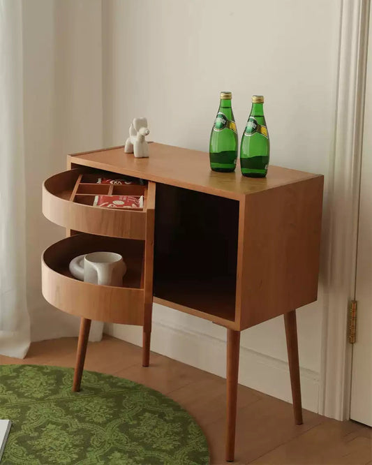 Rotating Wooden Side Table