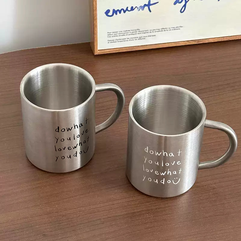 Stainless Steel Letters Mug