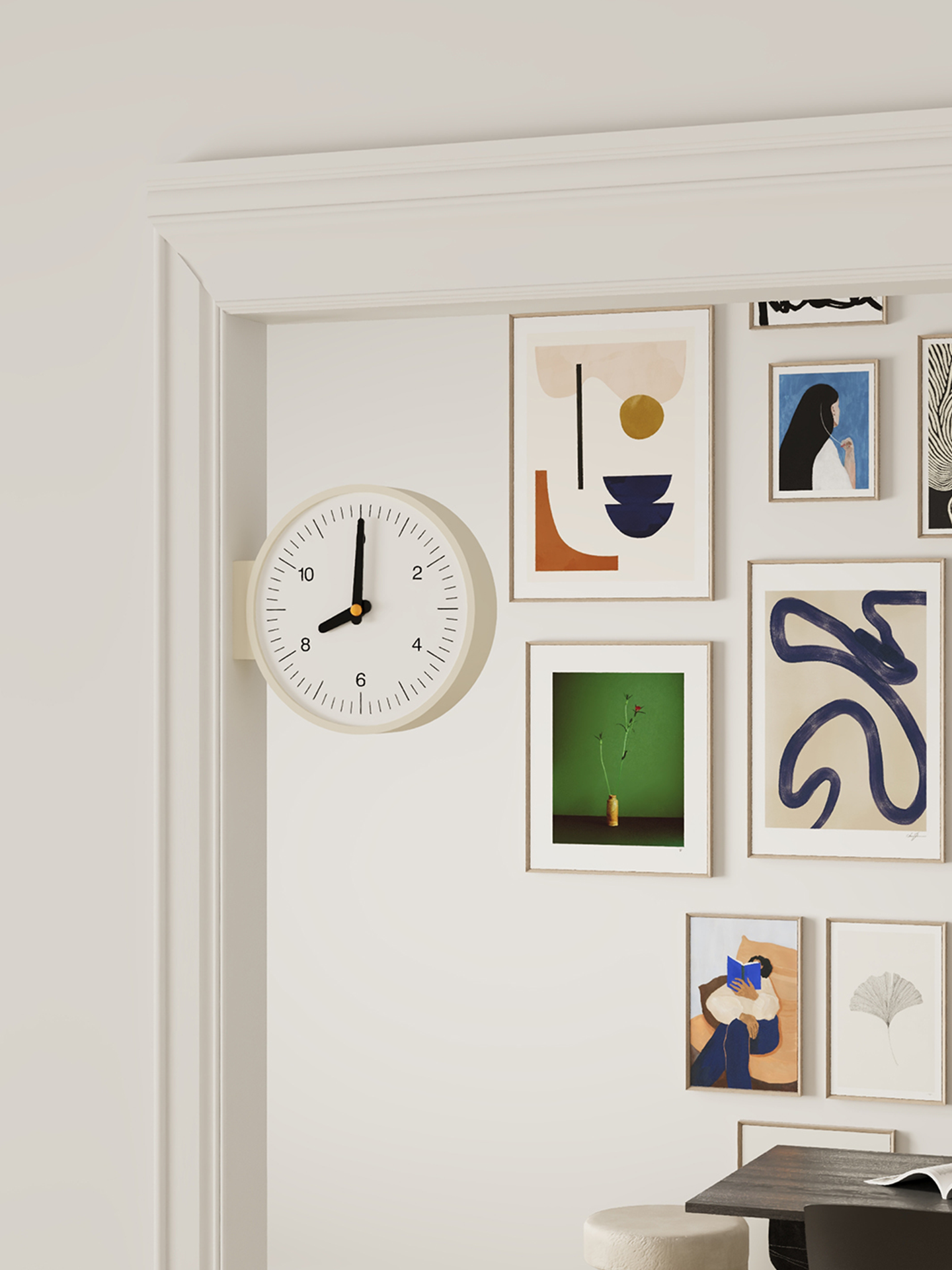 Minimalism Double-Sided Clock