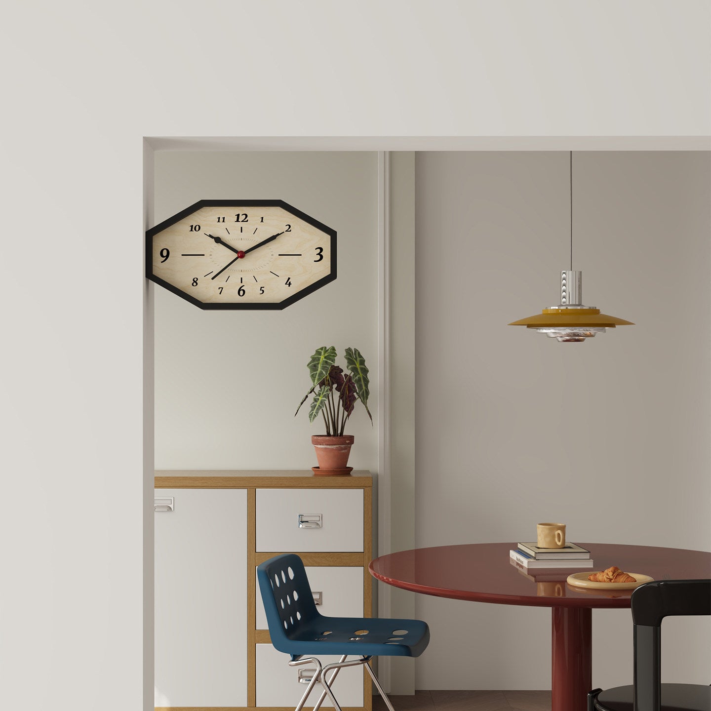 Octagon Dual-Sided Clock