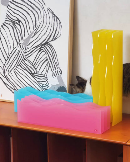 Wave Acrylic Magazine Organizer