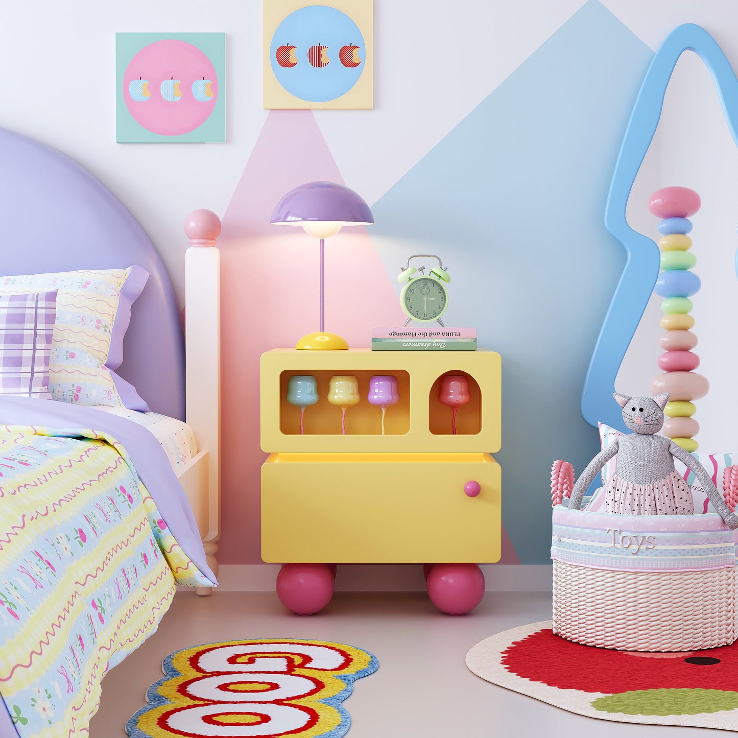 Color Blocked Nightstand
