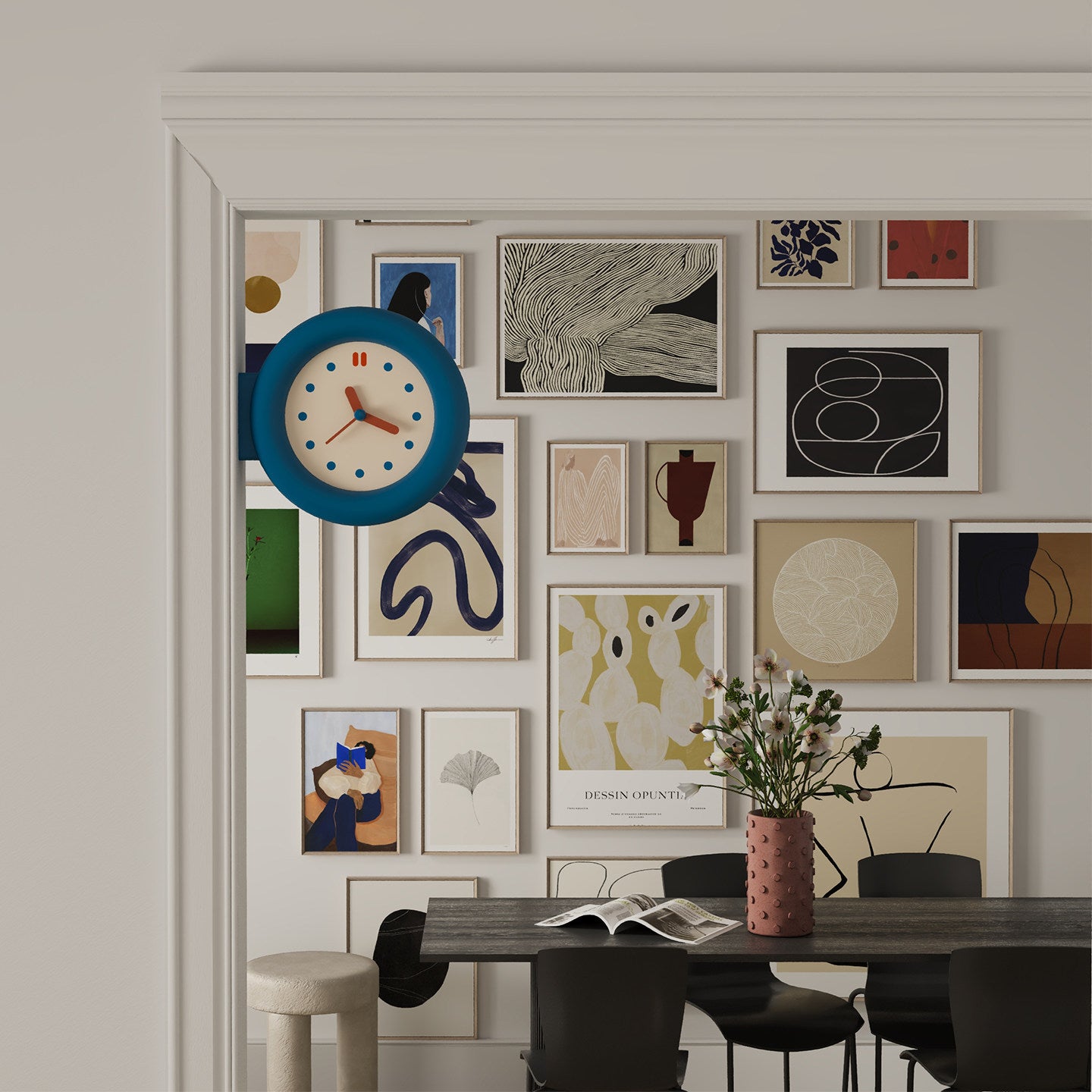 Double-Sided Round Clock