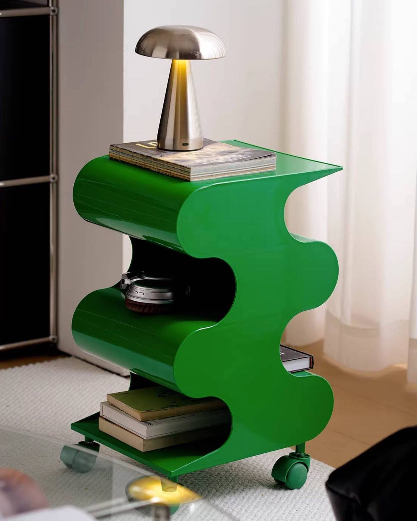 Modern Curved Rolling Cart