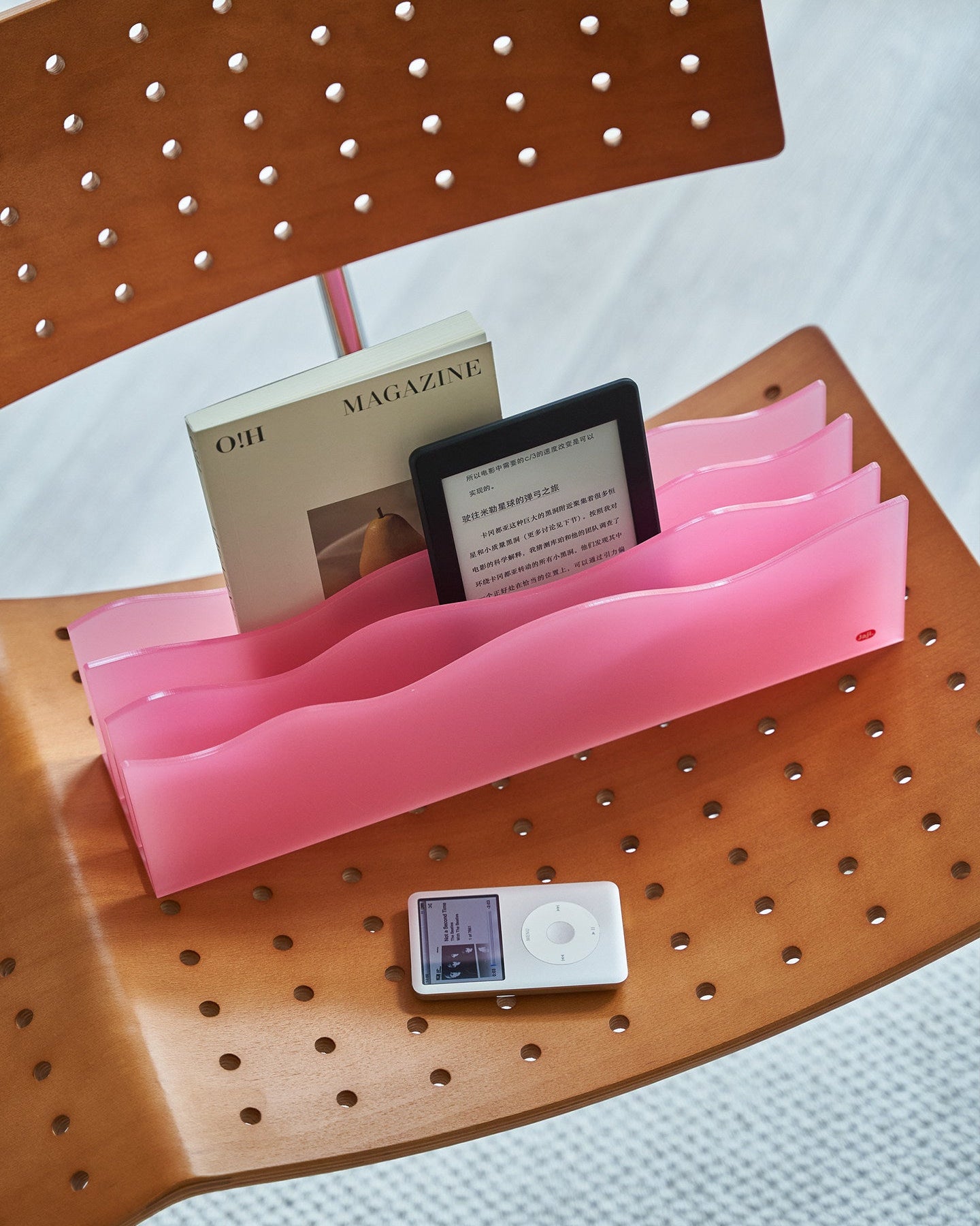 Wave Acrylic Magazine Organizer