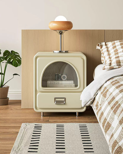 Cream White Bedside Cabinet